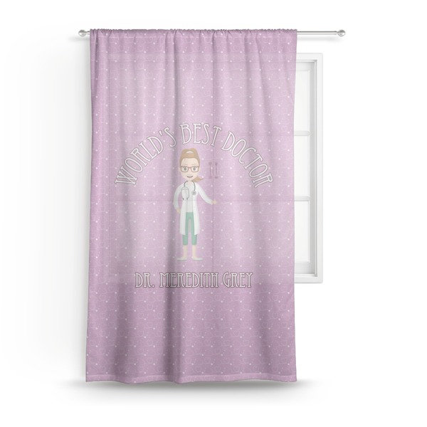 Custom Doctor Avatar Sheer Curtain - 50"x84" (Personalized)