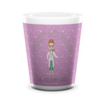 Doctor Avatar Ceramic Shot Glass - 1.5 oz - White - Set of 4 (Personalized)