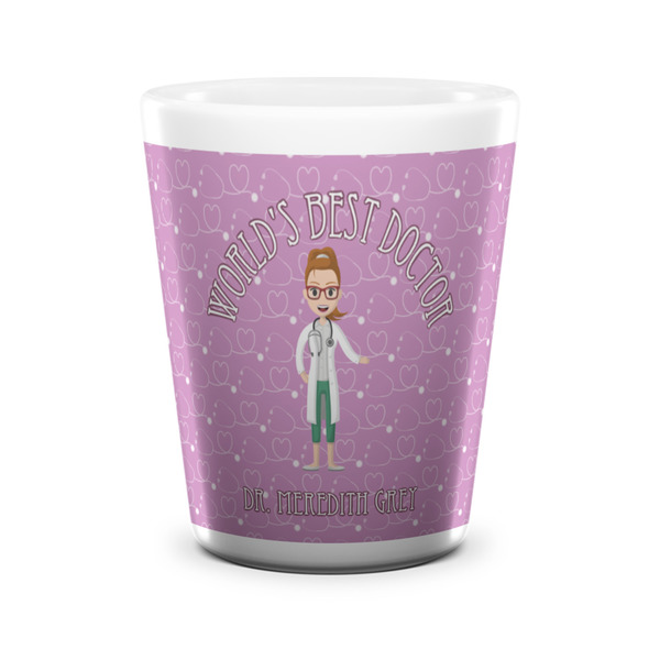 Doctor Avatar Shot Glass - White - FRONT