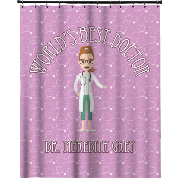 Custom Doctor Avatar Extra Long Shower Curtain - 70"x84" (Personalized)