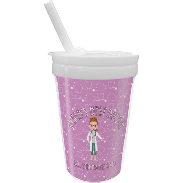 Custom Doctor Avatar Sippy Cup with Straw (Personalized)