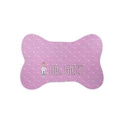 Doctor Avatar Bone Shaped Dog Food Mat (Small) (Personalized)