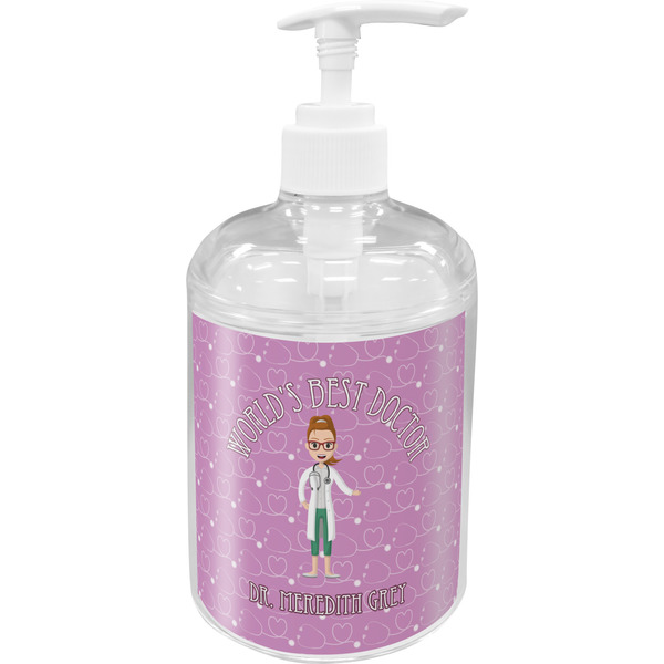 Custom Doctor Avatar Acrylic Soap & Lotion Bottle (Personalized)