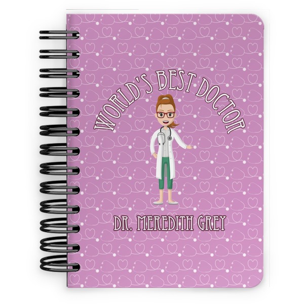 Custom Doctor Avatar Spiral Notebook - 5x7 w/ Name or Text