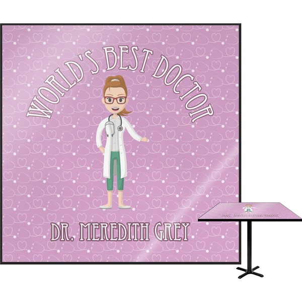 Custom Doctor Avatar Square Table Top - 30" (Personalized)