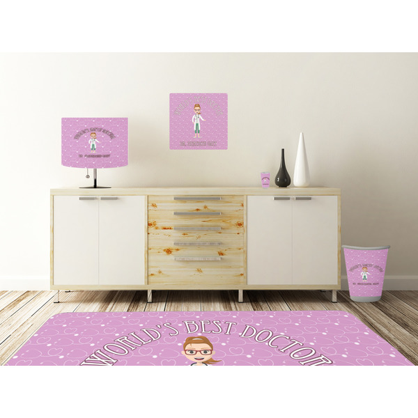 Doctor Avatar Square Wall Decal Wooden Desk