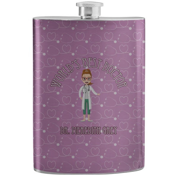 Custom Doctor Avatar Stainless Steel Flask (Personalized)