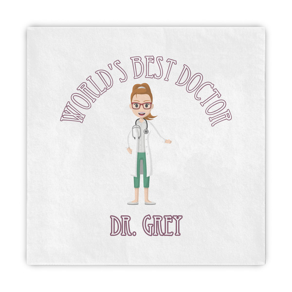 Custom Doctor Avatar Decorative Paper Napkins (Personalized)