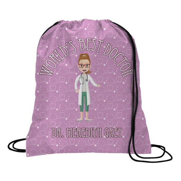 Custom Doctor Avatar Drawstring Backpack - Small (Personalized)
