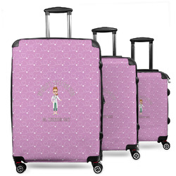 Doctor Avatar 3 Piece Luggage Set - 20" Carry On, 24" Medium Checked, 28" Large Checked (Personalized)