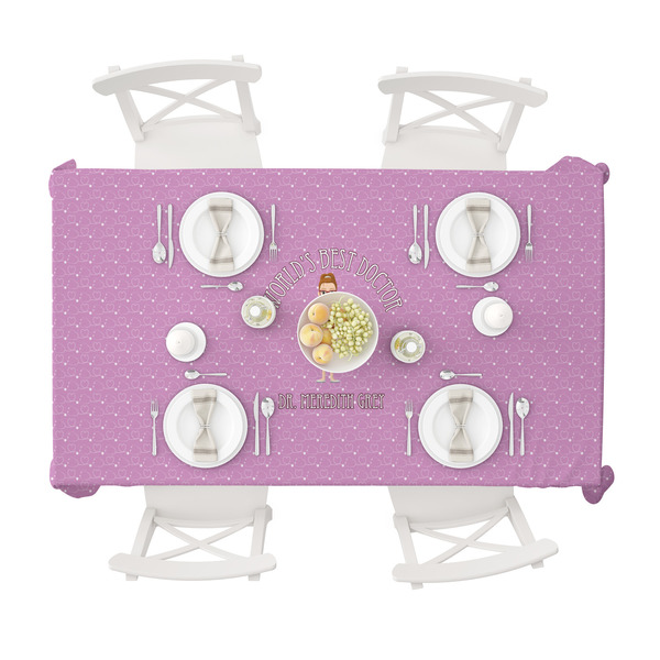 Doctor Avatar Tablecloths (58"x102") - TOP VIEW (with plates)