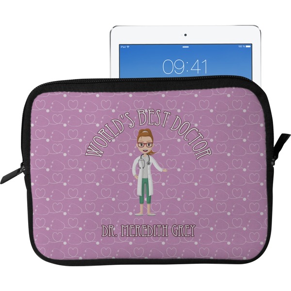 Custom Doctor Avatar Tablet Case / Sleeve - Large (Personalized)