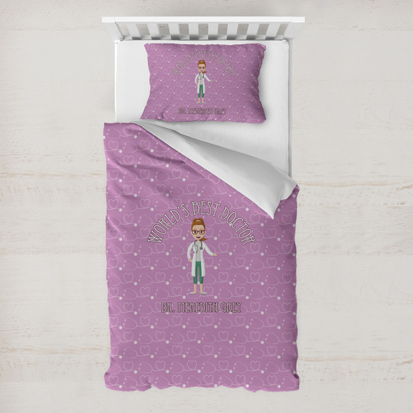Custom Doctor Avatar Toddler Bedding w/ Name or Text