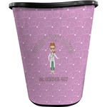 Doctor Avatar Waste Basket - Single Sided (Black) (Personalized)