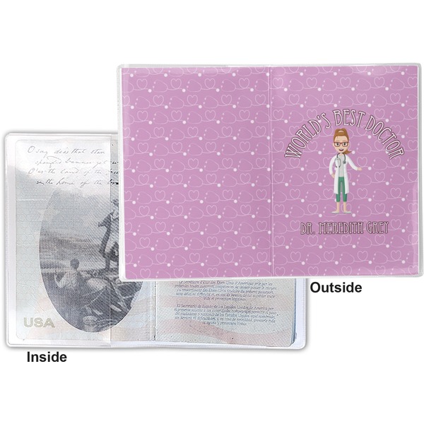 Doctor Avatar Vinyl Passport Holder - Flat Front and Back