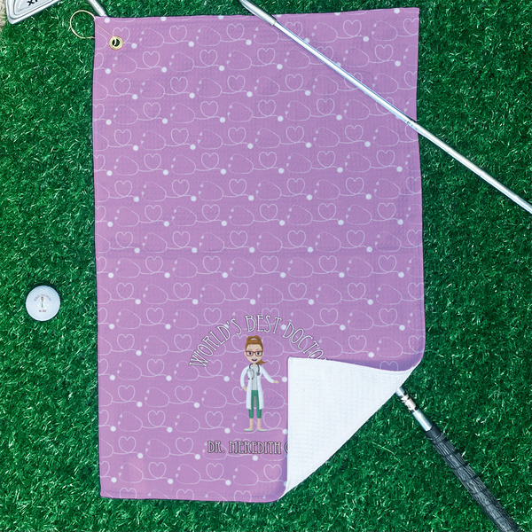 Doctor Avatar Waffle Weave Golf Towel - In Context