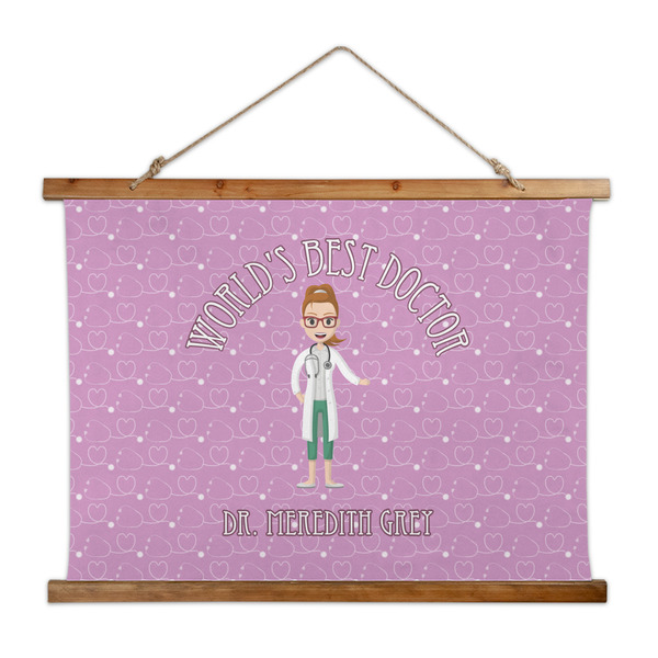 Custom Doctor Avatar Wall Hanging Tapestry - Wide (Personalized)
