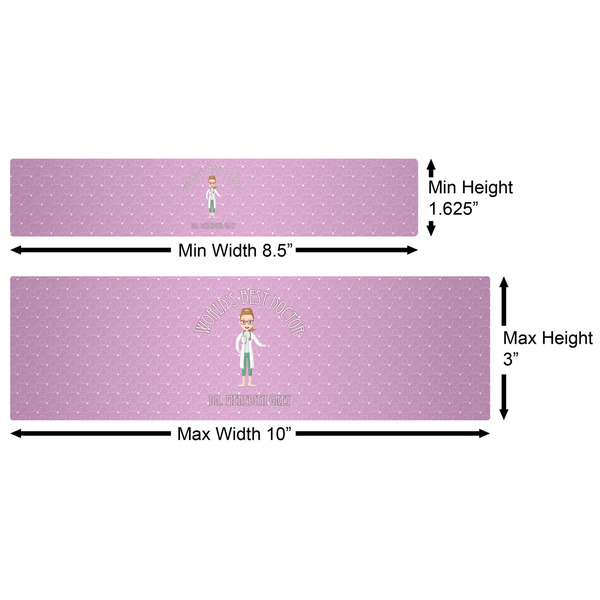 Doctor Avatar Water Bottle Labels w/ Dimensions