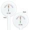 Doctor Avatar White Plastic 5.5" Stir Stick - Double Sided - Round - Front & Back
