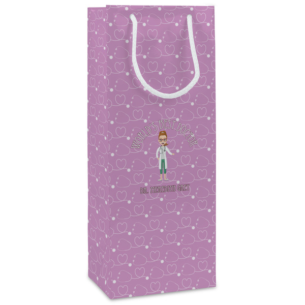Custom Doctor Avatar Wine Gift Bags - Gloss (Personalized)