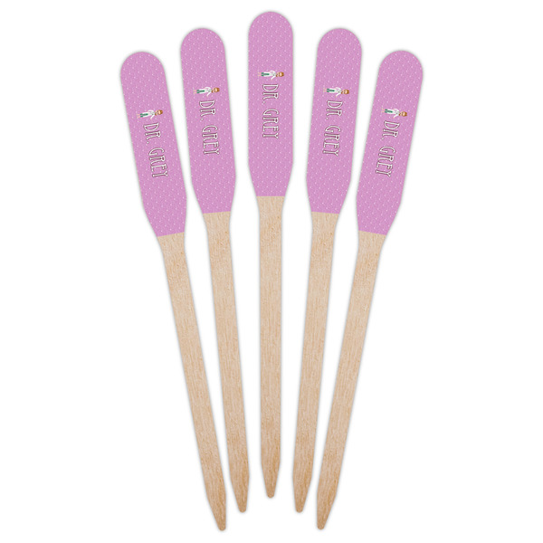 Doctor Avatar Wooden Food Pick - Paddle - Fan View