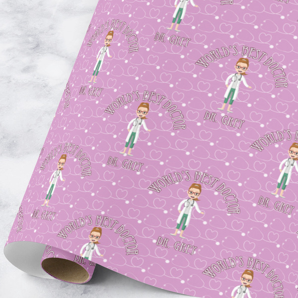 Custom Doctor Avatar Wrapping Paper Roll - Large (Personalized)
