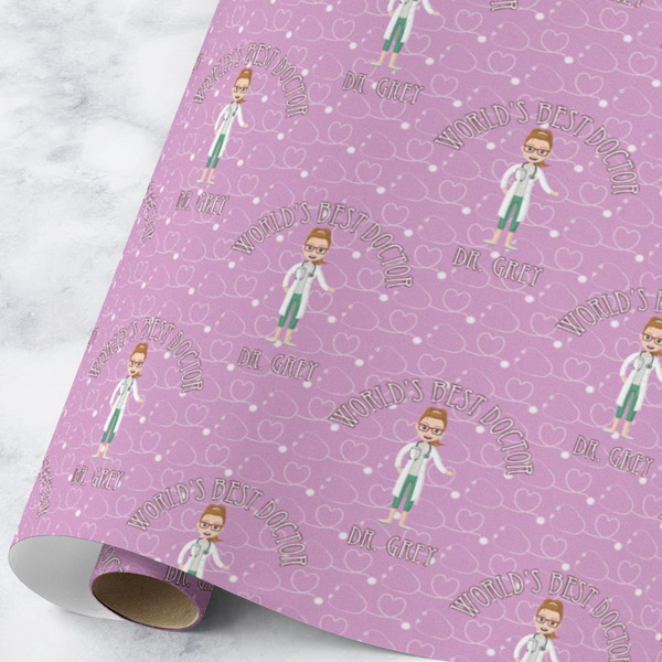 Custom Doctor Avatar Wrapping Paper Roll - Large - Matte (Personalized)