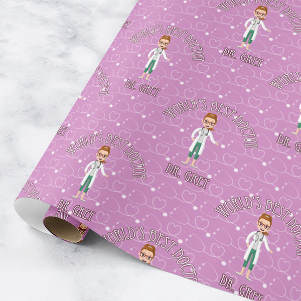 Custom Doctor Avatar Wrapping Paper Roll - Medium (Personalized)