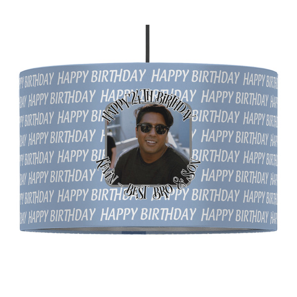 Custom Photo Birthday 12" Drum Pendant Lamp - Fabric