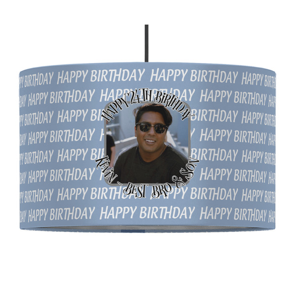 Photo Birthday 12" Drum Lampshade - PENDANT (Fabric)