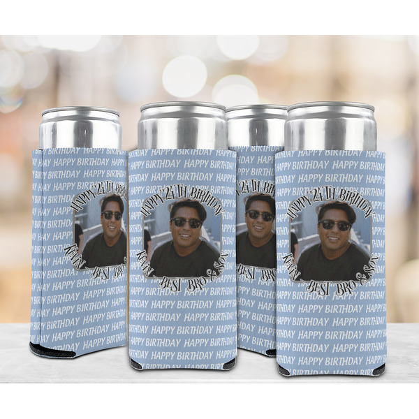 Photo Birthday 12oz Tall Can Sleeve - Set of 4 - LIFESTYLE