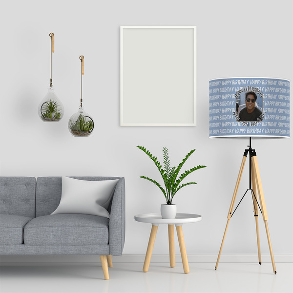 Photo Birthday 16" Drum Lampshade - LIFESTYLE