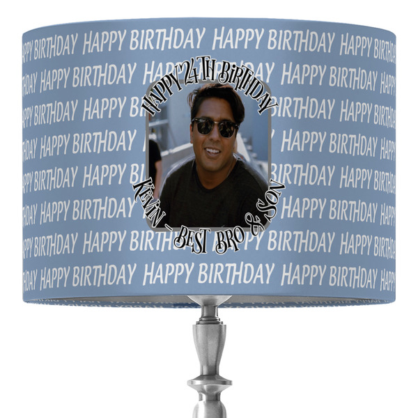 Custom Photo Birthday 16" Drum Lamp Shade - Fabric