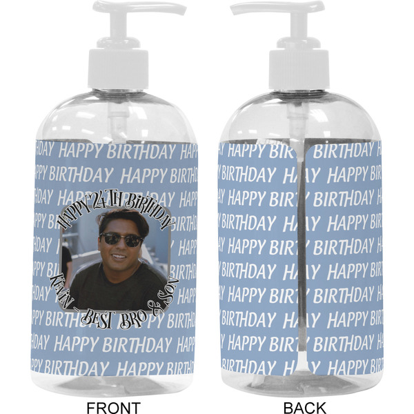 Photo Birthday 16 oz Plastic Liquid Dispenser- Approval- White