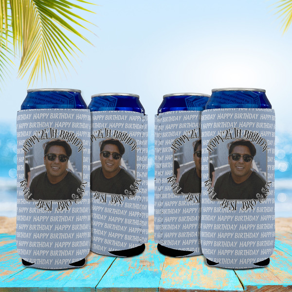 Photo Birthday 16oz Can Sleeve - Set of 4 - LIFESTYLE