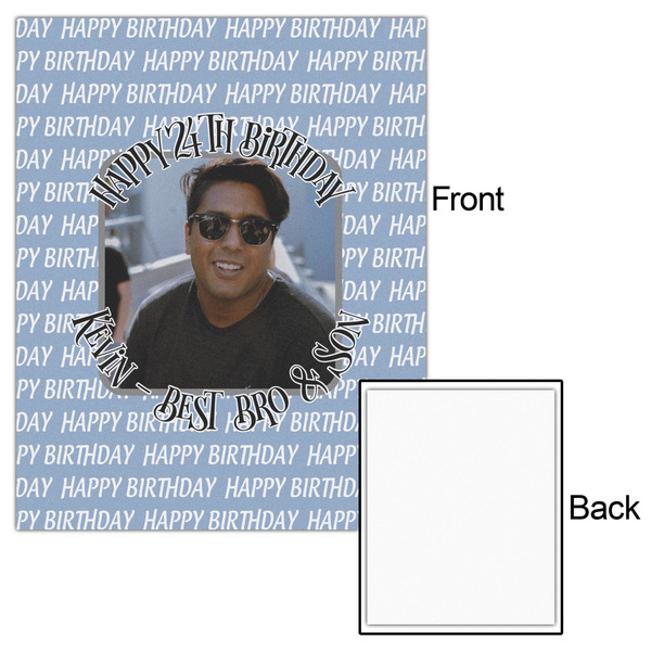 Photo Birthday 16x20 - Matte Poster - Front & Back