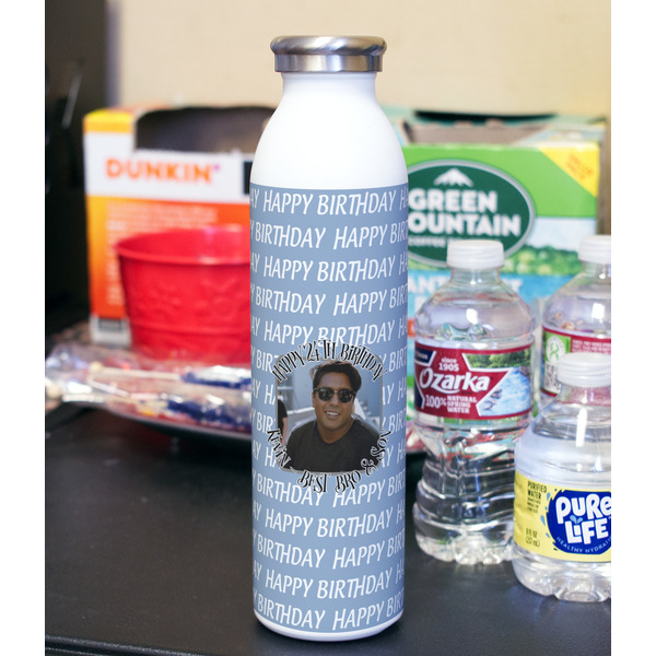 Photo Birthday 20oz Water Bottles - Full Print - In Context