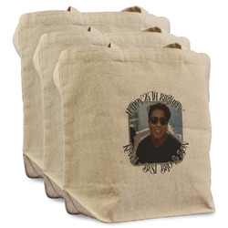 Photo Birthday Reusable Cotton Grocery Bags - Set of 3