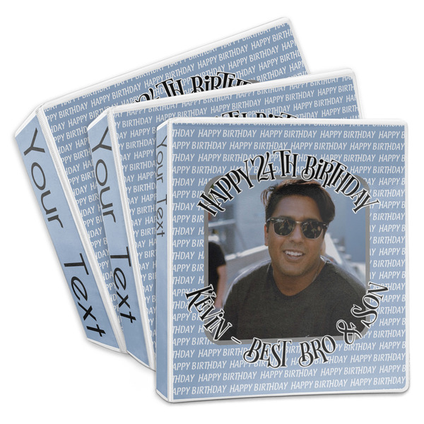 Custom Photo Birthday 3-Ring Binder (Personalized)