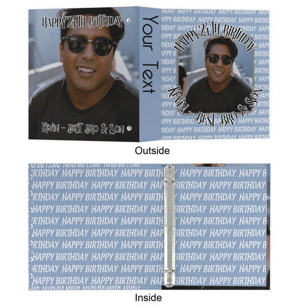 Photo Birthday 3 Ring Binders - Full Wrap - 1" - APPROVAL