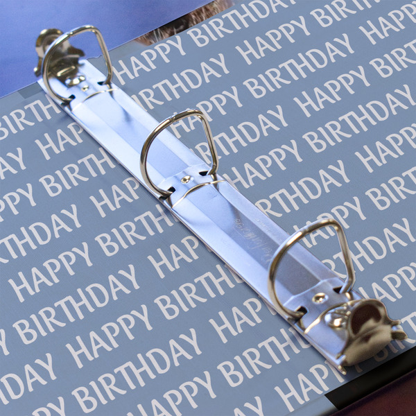 Photo Birthday 3 Ring Binders - Full Wrap - 1" - DETAIL