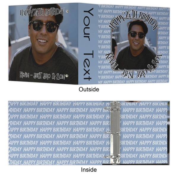 Photo Birthday 3 Ring Binders - Full Wrap - 3" - APPROVAL