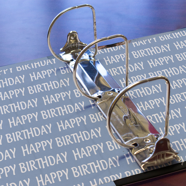 Photo Birthday 3 Ring Binders - Full Wrap - 3" - DETAIL