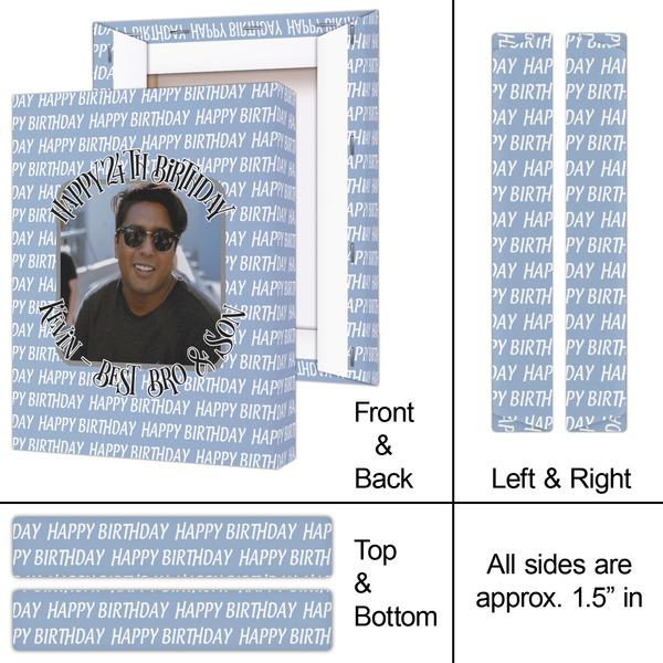 Photo Birthday 8x10 - Canvas Print - Approval