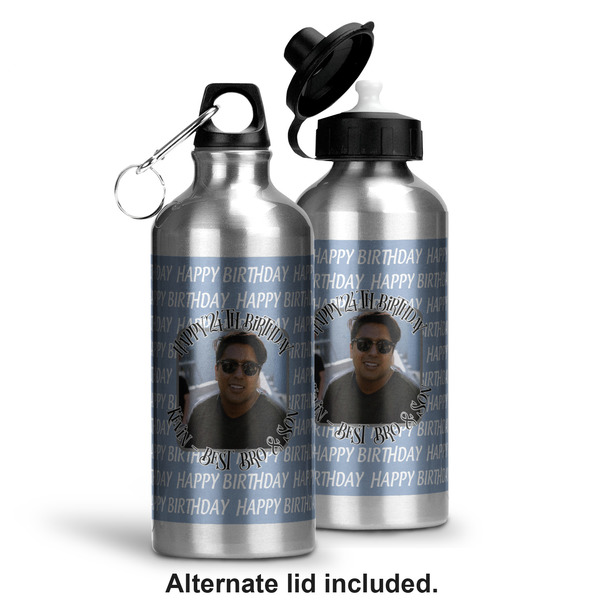 Photo Birthday Aluminum Water Bottle - Alternate lid options