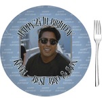Photo Birthday Glass Appetizer / Dessert Plate 8" (Personalized)