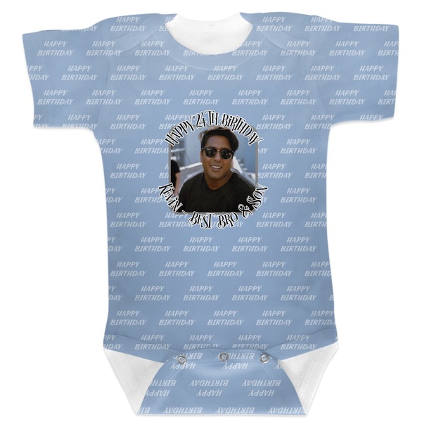 Custom Photo Birthday Baby Bodysuit 3-6 (Personalized)