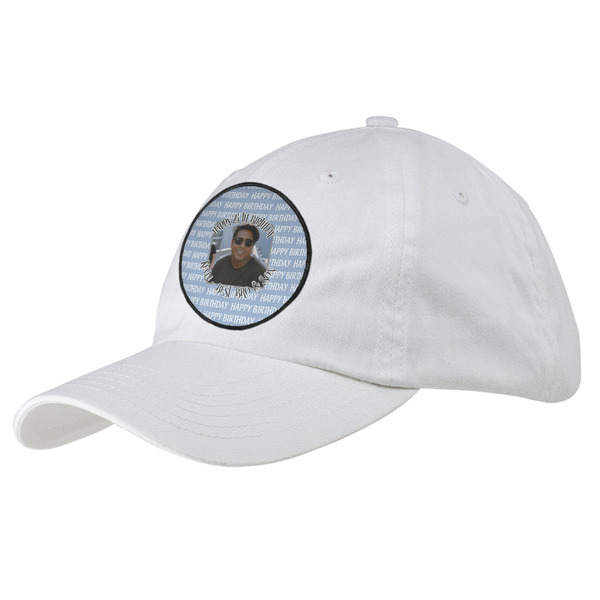 Custom Photo Birthday Baseball Cap - White