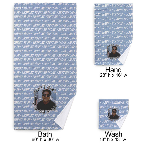 Photo Birthday Bath Towel Sets - 3-piece - Approval