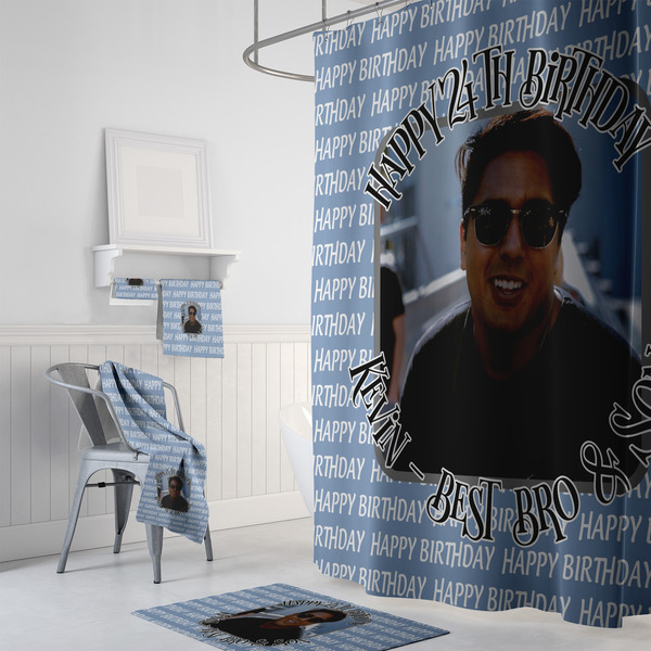 Photo Birthday Bath Towel Sets - 3-piece - In Context